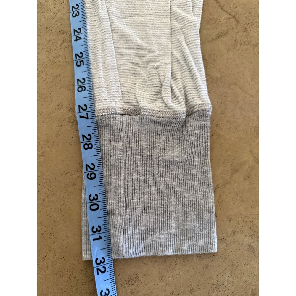 Splendid Womens Gray Ribbed Knit Pajama Set Long Sleeve Leggings Size Large - Picture 16 of 16